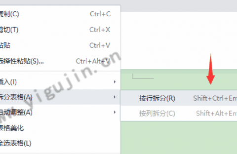 WPS文字里面的表格如何按行或按列快速断成2个表格？