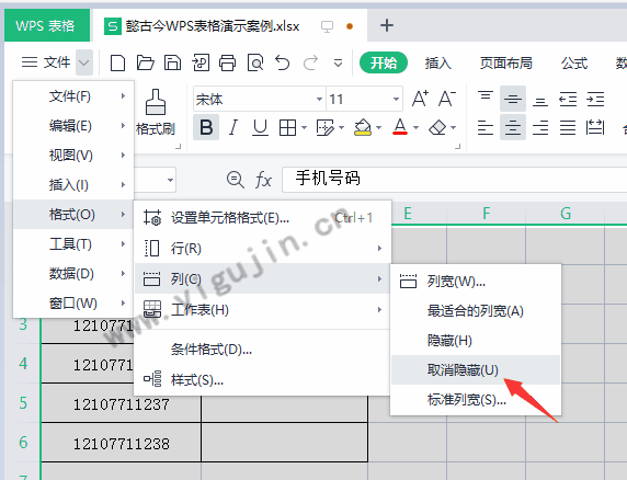 wps表格如何隐藏行和列？WPS表格怎么显示隐藏的行和列？