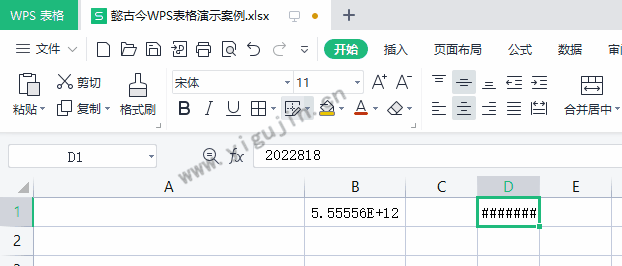 wps表格打数字为什么出来符号#？