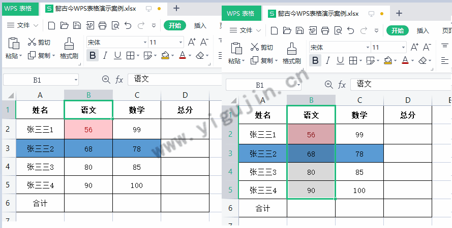 WPS表格如何快速选择整列或整行或几行或几列单元格？